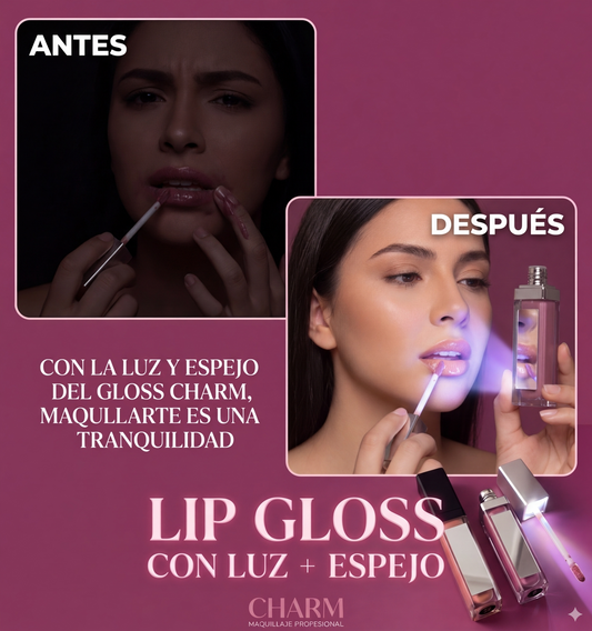 GLOSS CON LUZ LED + ESPEJO✨